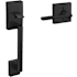Schlage Century Lower Half Handleset for Schlage Deadbolts with Latitude Lever Matte Black