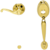 Schlage Plymouth Lower Handleset for Schlage Deadbolts with Flair Interior Right Handed Lever Lifetime Polished Brass