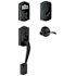 Schlage Camelot Left Handed Electronic Handleset with Accent Lever Aged Bronze
