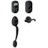 Schlage Left Handed Plymouth Electronic Handleset with Flair Lever Aged Bronze
