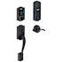 Schlage Connect Camelot Touchscreen Handleset with Accent Lever and Built-in Alarm - Left Handed Aged Bronze