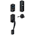 Schlage Connect Camelot Touchscreen Handleset with Accent Lever and Built-in Alarm - Right Handed Aged Bronze
