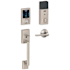Schlage Connect Century Touchscreen Handleset with Latitude Lever and Built-in Alarm Satin Nickel