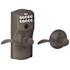 Schlage Camelot Keypad Entry with Auto-Lock Door Lever Set with Accent Interior Lever Oil Rubbed Bronze
