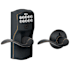 Schlage Camelot Keypad Entry with Auto-Lock Door Lever Set with Accent Interior Lever Aged Bronze