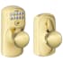 Schlage Plymouth Keypad Entry with Flex-Lock Door Knob Set with Plymouth Interior Knob Lifetime Polished Brass