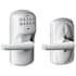Schlage Plymouth Keypad Entry Door Lever Set with Elan Lever and Flex Lock Capabilities Satin Chrome