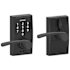 Schlage Century Touch Entry Leverset with Merano Lever Matte Black