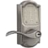 Schlage Encode WiFi Enabled Electronic Keypad Accent Door Lever with Camelot Trim Satin Nickel