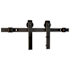 Schlage Strap Mount 78 Inch Sliding Barn Door Track and Fitting Set for Interior Use Aged Bronze