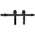 Schlage Strap Mount 96 Inch Sliding Barn Door Track and Fitting Set for Interior Use Aged Bronze