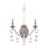 Schonbek Renaissance Nouveau 2 Light 21" Tall Wall Sconce with Clear Heritage Crystal Accents Antique Silver