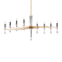 Schonbek Tempest 8 Light 61" Wide Crystal Candle Style Chandelier Soft Gold / Black