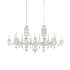 Schonbek Sterling Linear 12 Light 58" Wide Crystal Linear Chandelier Silver