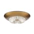 Schonbek Bellaire 16" Wide LED Flush Mount Ceiling Fixture / Converts to Wall Sconce Aged Brass