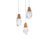 Schonbek Beyond Martini 12" Wide LED Clear Optic Crystal Three Light Pendant Aged Brass