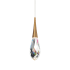 Schonbek Beyond Hibiscus 17" Wide Switchable Color Temperature LED Faceted Crystal Mini Pendant Aged Brass