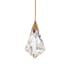 Schonbek Beyond Fazzoletto 4" Wide LED Crystal Mini Pendant with Clear Optic Crystal Aged Brass