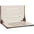 Seachrome Silhouette 19" Wide Wall Mounted Folding Shower Seat - Phenolic Seat Almond / Bronze