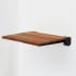 Seachrome SlimLine 16" Wide Wall Mounted Shower Seat Teak Wood / Matte Black