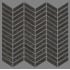 Shaw Gala Chevron - 12" x 12" Sheet Parallelogram Chevron Mosaic Floor and Wall Tile - Glossy and Honed Marble Visual - Sold by Sheet (0.94 SF/Sheet) Black Tie