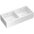 Shaws Shaker 39-1/4" Farmhouse Double Basin Fireclay Kitchen Sink White