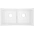 Shaws Shaker 33" Undermount Double Basin Fireclay Kitchen Sink White