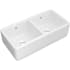 Shaws Lancaster 36-5/8" Farmhouse Double Basin Fireclay Kitchen Sink White