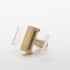 Sietto Adjustable 2 Inch Long Rectangular Cabinet Knob with Clear Glass Satin Brass