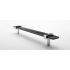 Sietto Adjustable Center to Center 9 Inch Long Handle Cabinet Pull with Slate Gray Glass Polished Chrome