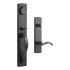 Signature Hardware Ellis Left Handed Solid Bronze Keyed Entry Door Knob Set with 2-3/4" Backset Dark Bronze