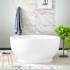 Signature Hardware Kaimu 51" Acrylic Soaking Tub with Integrated Drain and Overflow and Foam Insulation White / White