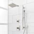 Signature Hardware Hibiscus Pressure Balanced Shower System with Rainfall Shower Head, Hand Shower, Slide Bar, Shower Arm, Hose, and Valve Trim - Accufit Rough-In Valve Included Brushed Nickel