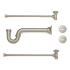 Signature Hardware Bathroom Sink Supply Kit with P-Trap, Dual Handles, and Supply Lines - For Copper Pipe Brushed Nickel