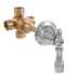 Signature Hardware Traditional Three Way In-Wall Shower Diverter with Lever Handle - Rough In Included Chrome