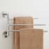 Signature Hardware Colvin 12" Three Swing Arm Brass Towel Bar Chrome