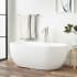 Signature Hardware Boyce 70" Acrylic Soaking Freestanding Tub with Integrated Drain and Overflow White