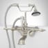 Signature Hardware Tub Wall Mounted Tub Filler Faucet with Lever Handles - Includes Hand Shower, Valve Included Brushed Nickel