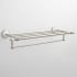 Signature Hardware Adelaide 21-3/8" Solid Brass and Porcelain Towel Rack Brushed Nickel