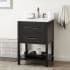 Signature Hardware Robertson 24" Freestanding Mahogany Single Basin Vanity Cabinet - Cabinet Only - Less Vanity Top Black