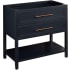 Signature Hardware Robertson 36" Freestanding Mahogany Single Basin Vanity Cabinet - Cabinet Only - Less Vanity Top Midnight Navy Blue