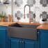 Signature Hardware Brumfield 30" Farmhouse Single Basin Fireclay Kitchen Sink Dark Gray