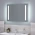 Signature Hardware Curie 32" W x 24" H Modern Rectangular Aluminum Frameless Bathroom Wall Mirror with LED Lighting Motion Sensor