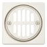 Signature Hardware Square Shower Drain Cover with Round Strainer Brushed Nickel
