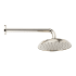 Signature Hardware 1.8 GPM 8" Wide Traditional Rain Shower Head with 18" Shower Arm Polished Nickel