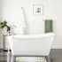 Signature Hardware Souza 63" Acrylic Soaking Freestanding Tub with Tap Deck, Integrated Drain, Overflow and Foam Insulation White