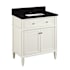 Signature Hardware Elmdale 30" Freestanding Mahogany Single Basin Vanity Set with Cabinet, Vanity Top, and Rectangular Undermount Sink - Single Faucet Hole White / Absolute Black
