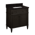 Signature Hardware Elmdale 30" Freestanding Mahogany Single Basin Vanity Set with Cabinet, Vanity Top, and Rectangular Undermount Sink - Single Faucet Hole Charcoal Black / Absolute Black