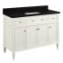 Signature Hardware Elmdale 48" Freestanding Mahogany Single Basin Vanity Set with Cabinet, Vanity Top, and Rectangular Undermount Sink - Single Faucet Hole White / Absolute Black