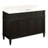 Signature Hardware Elmdale 48" Freestanding Mahogany Single Basin Vanity Set with Cabinet, Vanity Top, and Rectangular Undermount Sink - No Faucet Holes Charcoal Black / Arctic White